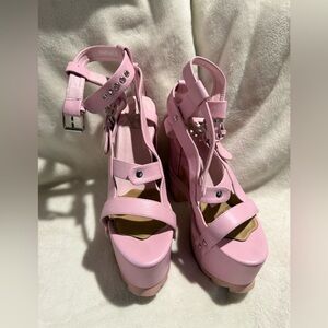 YRU Pink Platform Heels